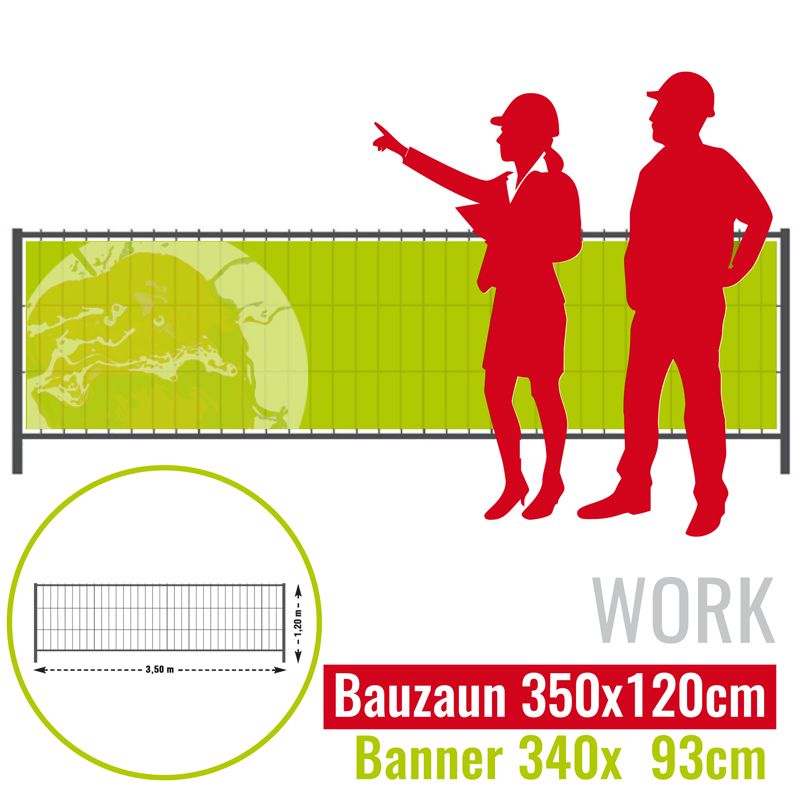 Bauzaunbanner für halbhohe Bauzäune Bauzaunbanner für halbhohe Bauzäune